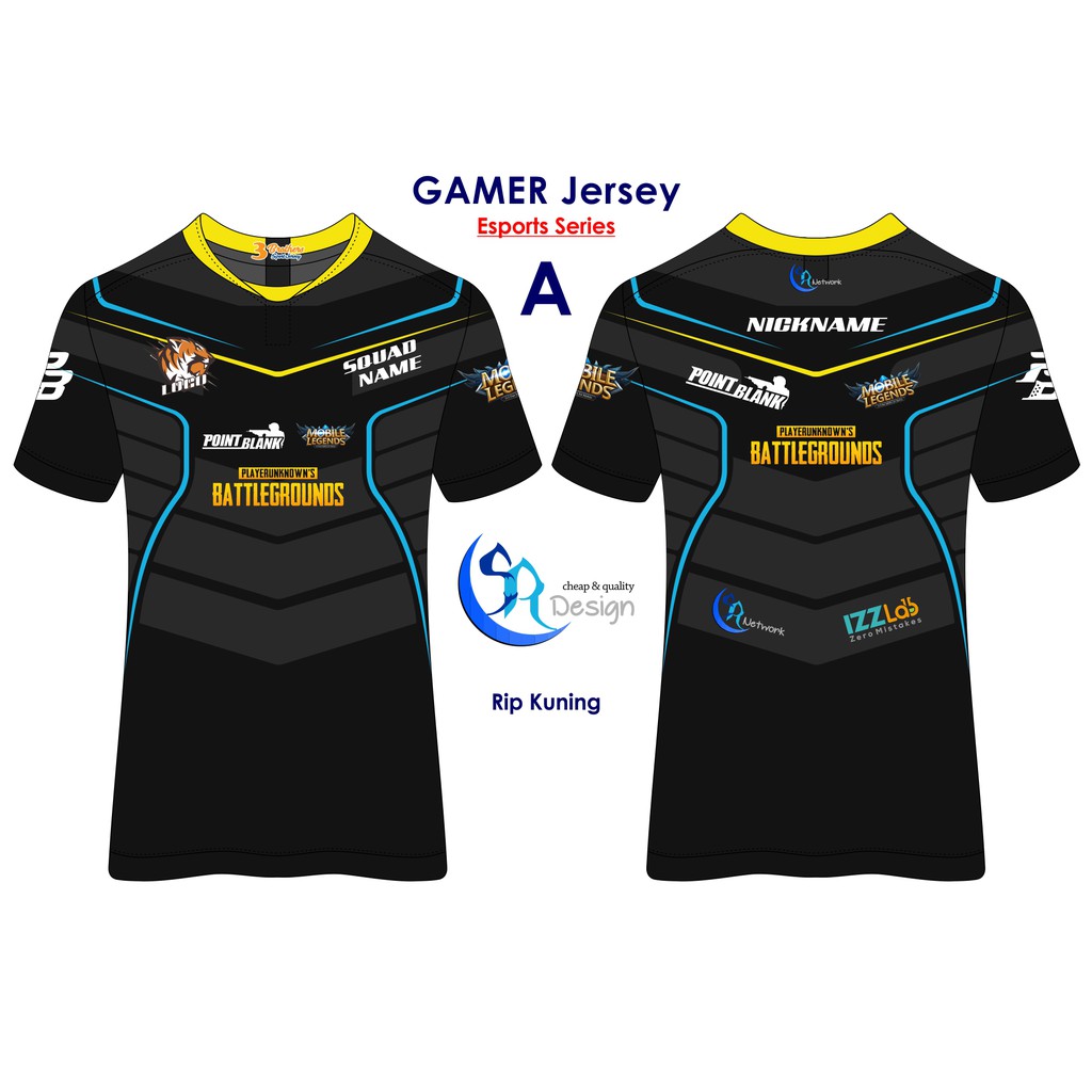 Jersey Kaos Baju  Gaming PUBG  MobileLegends PointBlank 