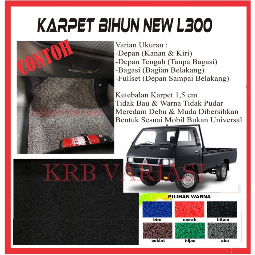 Karpet Lantai Mie Bihun Mitsubishi L 300 Warna/Karpet Mie Bihun Mobil L 300/Karpet Set/Mitsubishi L 