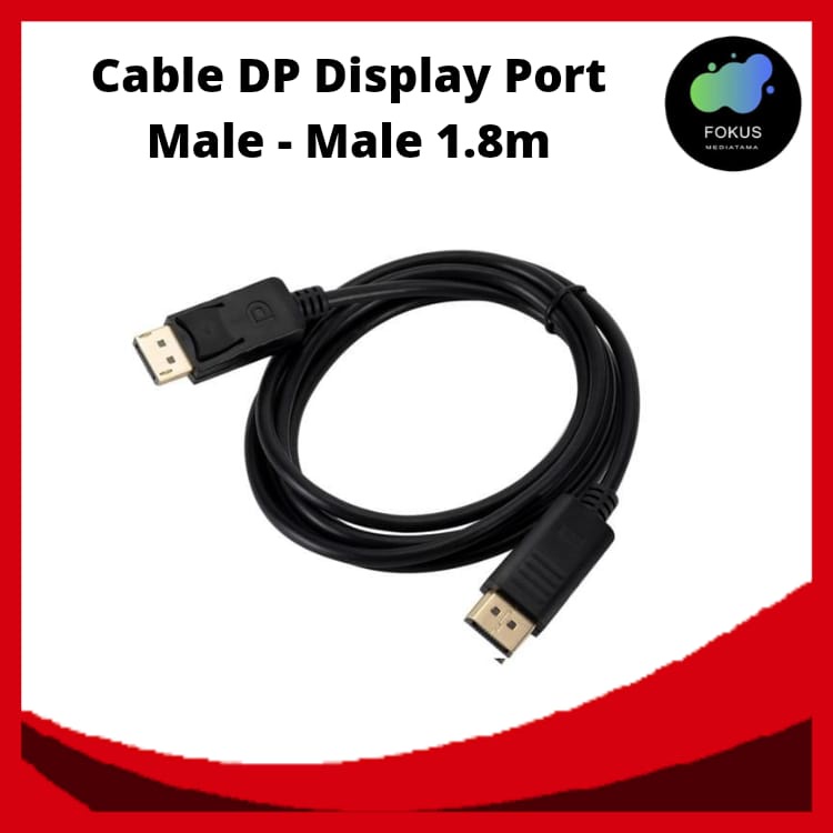 Cable DP 1.8M Display Port Male TO Male / Kabel Display 1.8M KODE 19001