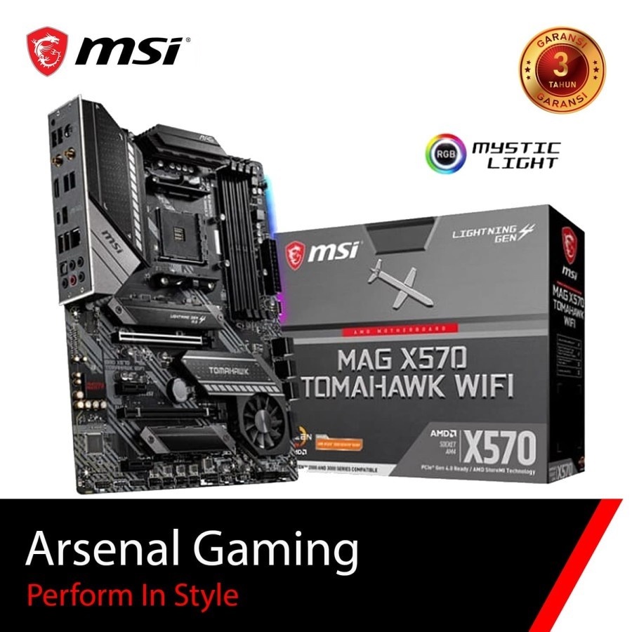 MSI MAG X570 TOMAHAWK WIFI (AM4, AMD Premium X570, DDR4, USB3.2)