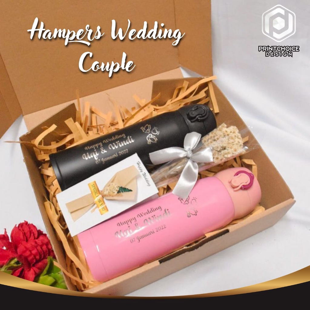 Kado Pernikahan Wedding Tumbler Couple Gift Set Kado Hadiah Hampers Wedding