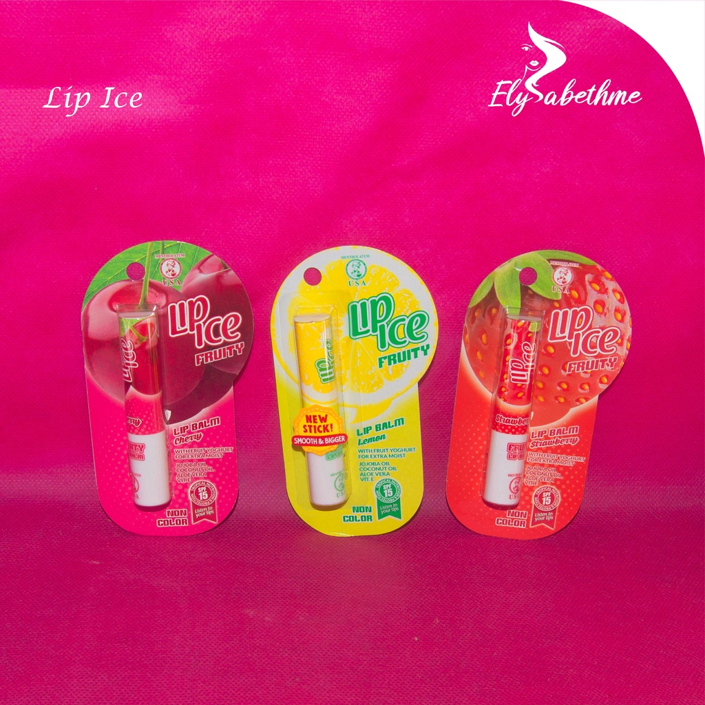 ✿ELYSABETHME✿ Lip Ice Fruity lip blam pelembab bibir anti pecah kering cipokable