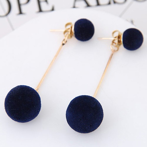 LRC Anting Tusuk Sweet Double Fuzzy Balls Pendant Decorated Pure A4770X
