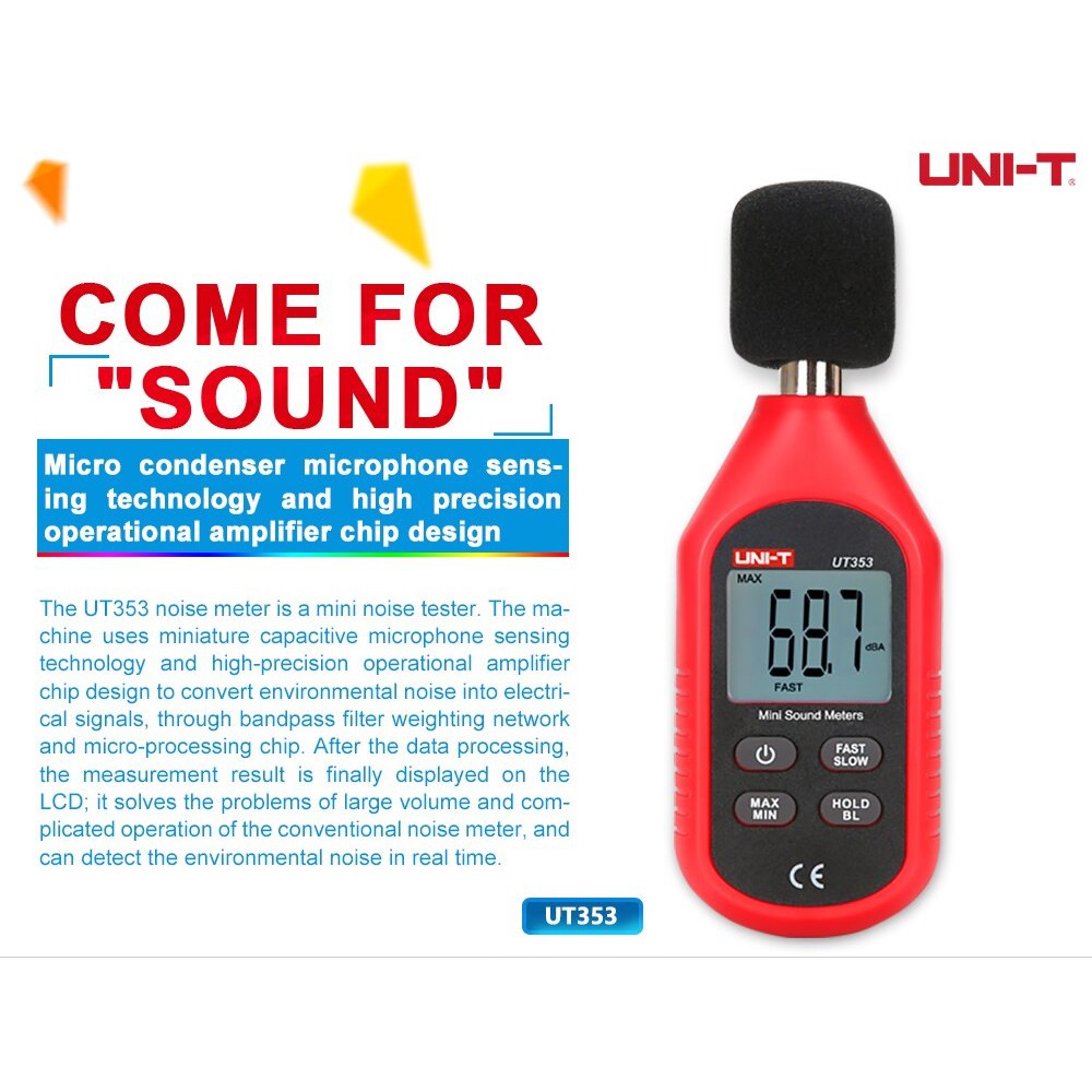 UNI-T UT353 - Mini Sound Meter - Pengukur Desibel Kekuatan Suara