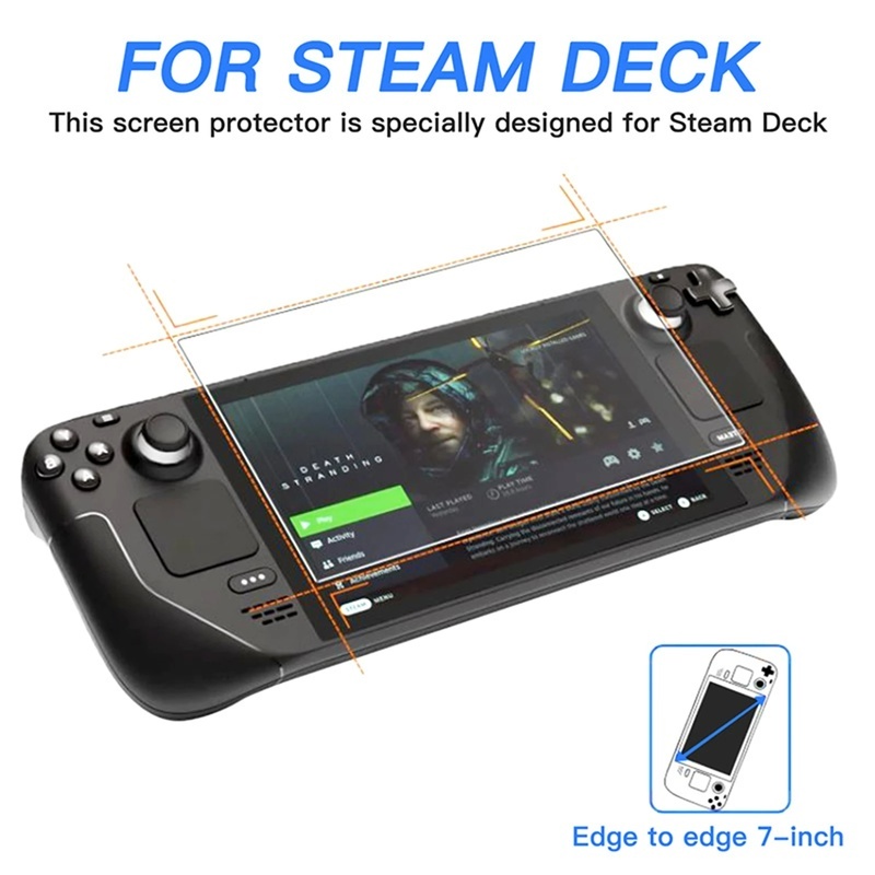 Pelindung Layar Tempered Glass 9H Ultra Tipis Anti Gores Untuk Steam Deck Game Console