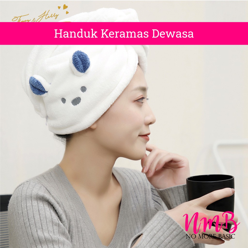 Handuk Keramas Topi Keramas Handuk Pengering Rambut Handuk Pengering Ukuran Dewasa