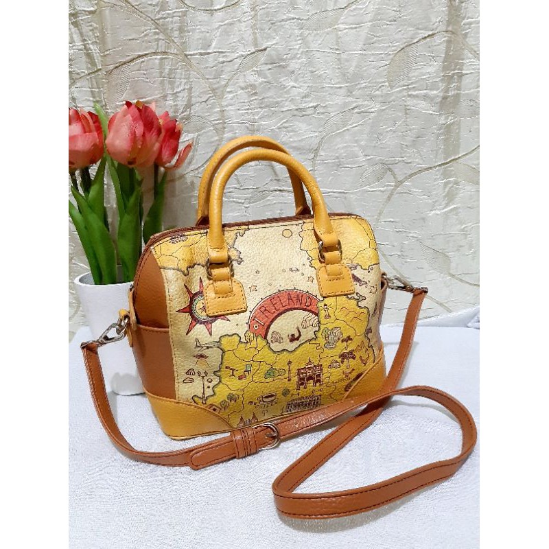 Brera Art Fever Preloved, small 2way leather bag