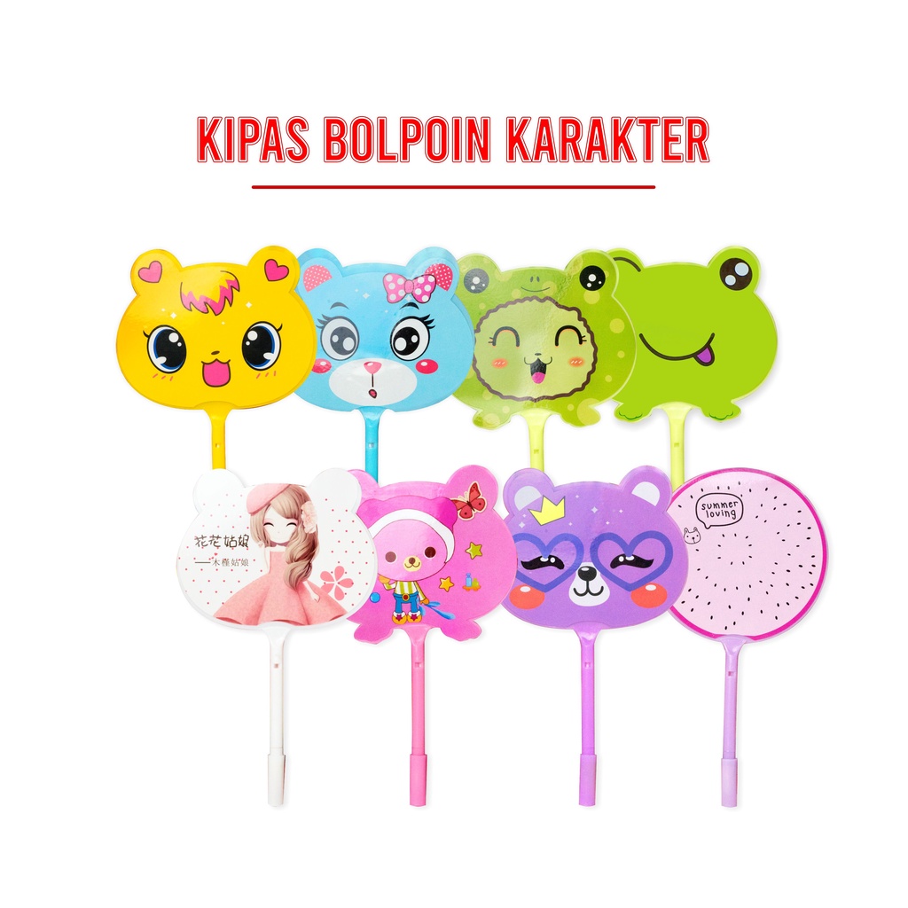 

Pulpen Kipas Pena Pulpen Karakter Lucu Warna Warni