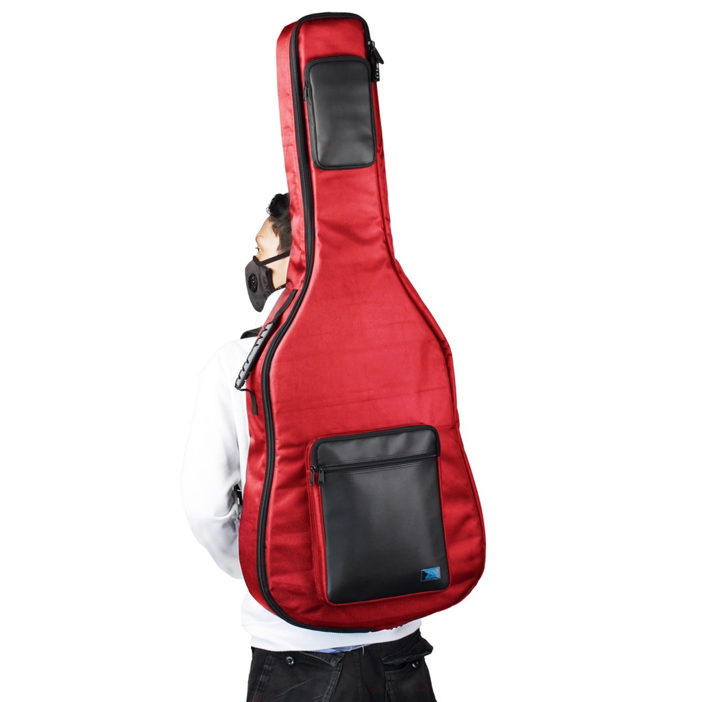 Zorc - Valt | Tas Gitar Akustik | Softcase Yamaha APX 500ii, 600, 700 | Gigbag Acoustic Bass Red