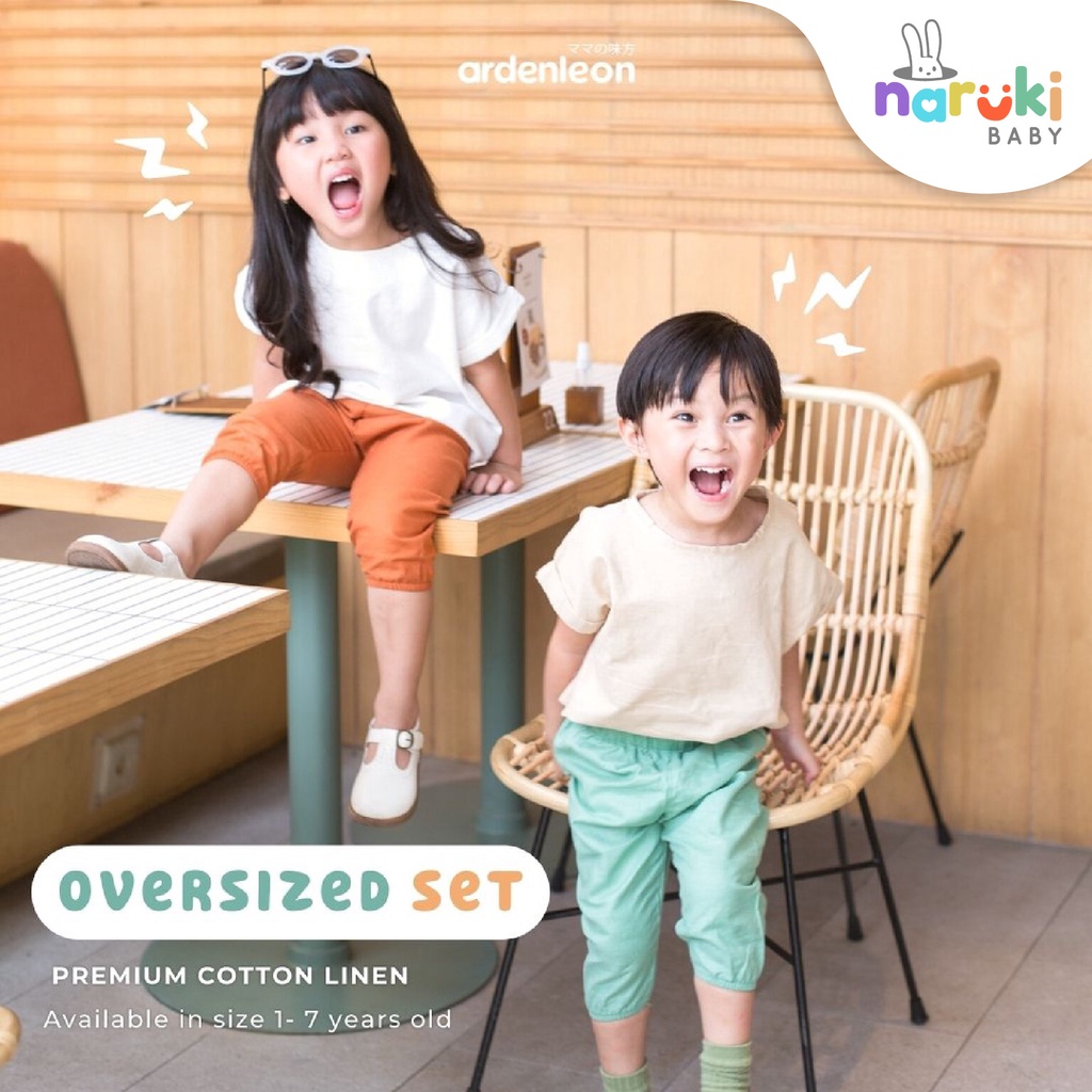 Ardenleon Oversized SET Kids Arden Leon Setelan Kasual Anak