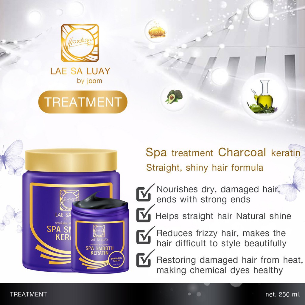 LAE SA LUAY Hair Spa Smooth Keratin Masker Rambut  Creambath BPOM - 250 ml