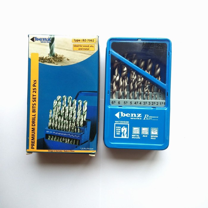 BENZ - MATA BOR BESI SET 25PC BZ - 7061 MURAH KUALITAS TERBAIK