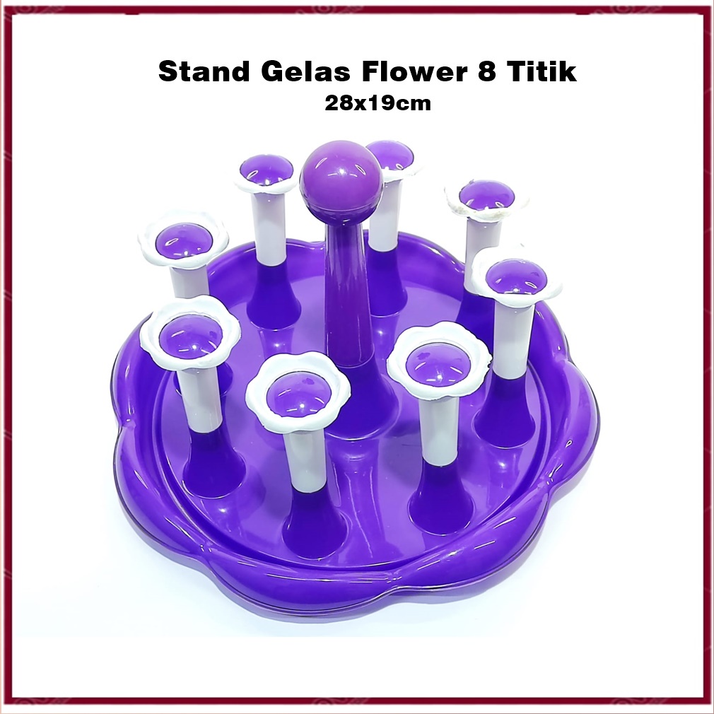 Stand Gelas Flower 8 Titik