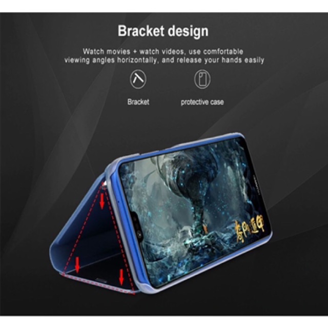 Clear View Flip Mirror Standing High Quality Case