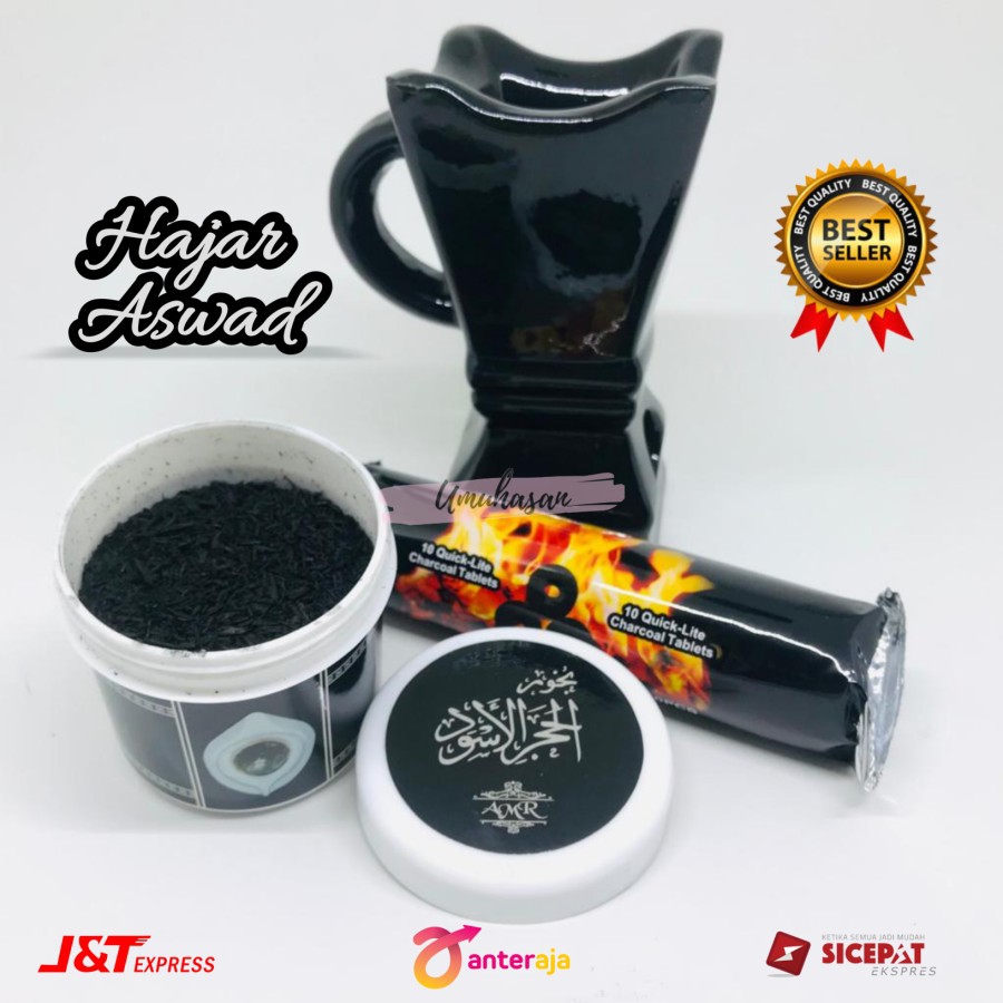 Paket Murah Bukhur Hajar Aswad - Buhur Hajar Aswad - Hajar Aswad - Dupa Arab - Arang Magic - Prapen