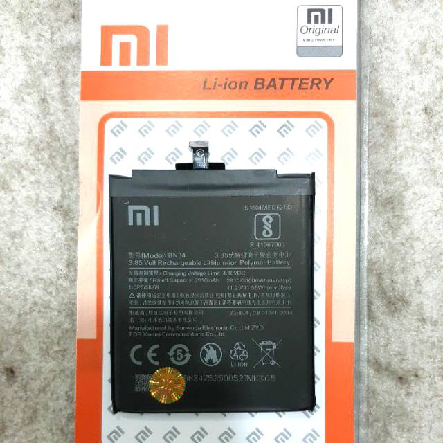 BATERAI TANAM XIAOMI REDMI 5A / BN34 ORI