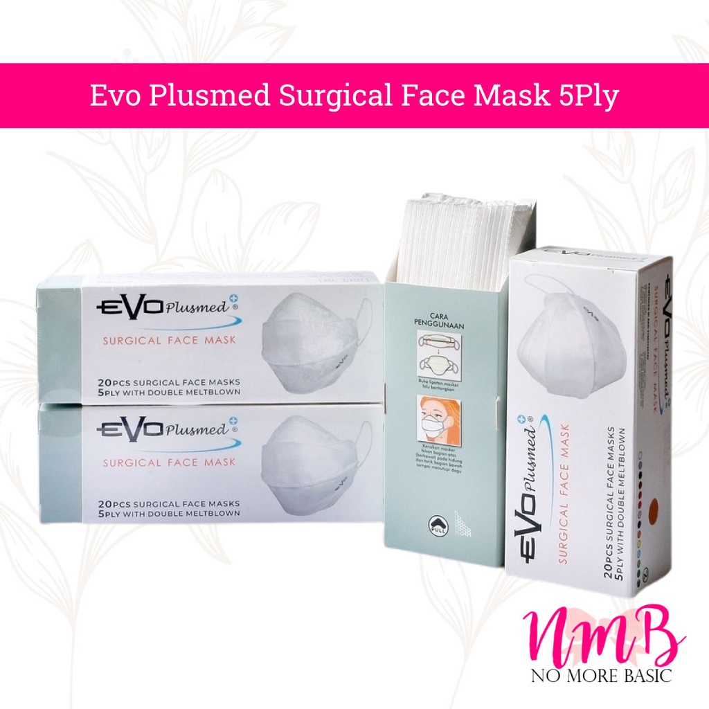 Evo Plusmed Surgical Face Mask 5Ply Masker Medis