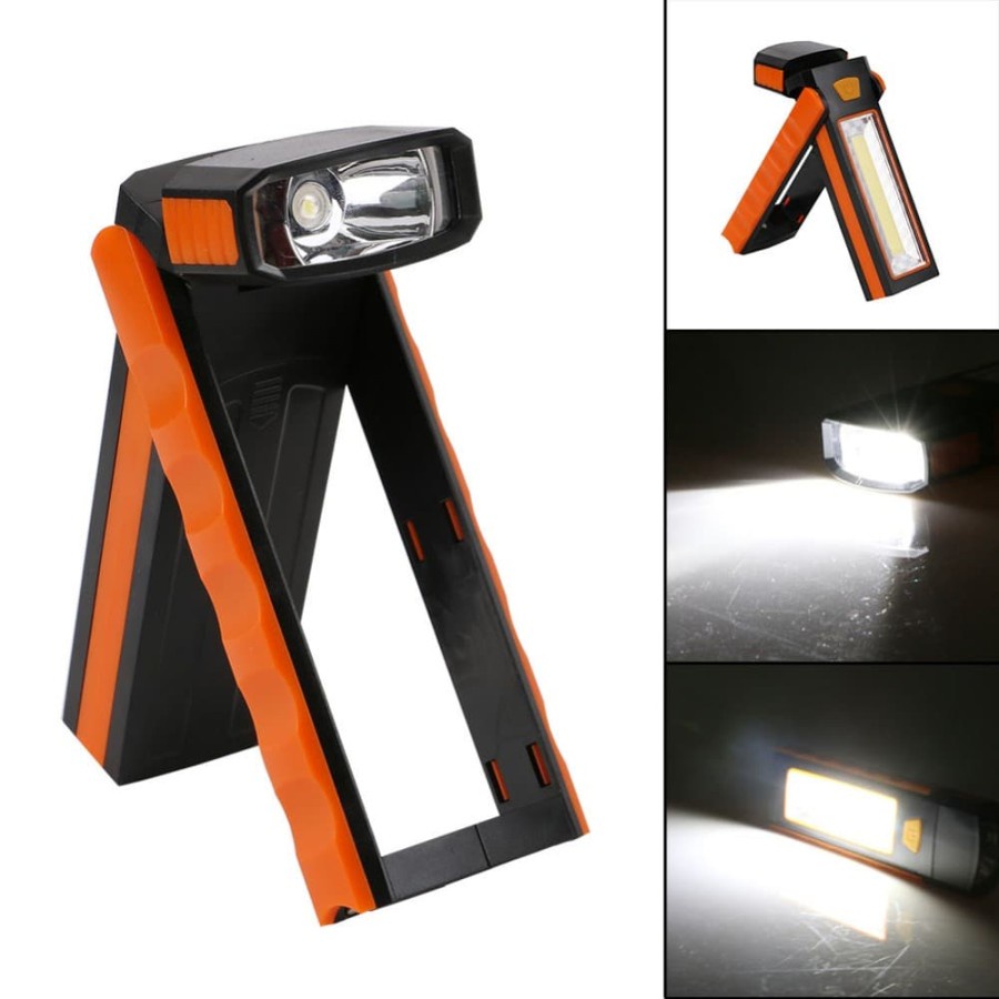 Senter LED Lantera Camping Magnetic COB 600 Lumens - Orange
