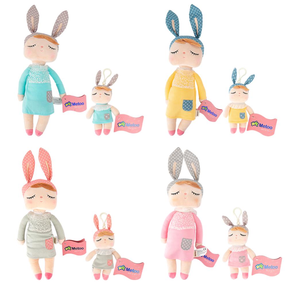 Timekey 2pcs Metoo Angela Boneka Plush Kelinci Lucu Untuk Anak Perempuan G5V9