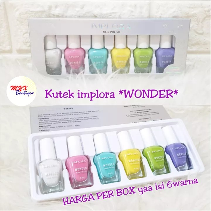 [PER PCS] KUTEK KUTEX IMPLORA WONDER SERIES WARNA CERAH AWET TAHAN LAMA