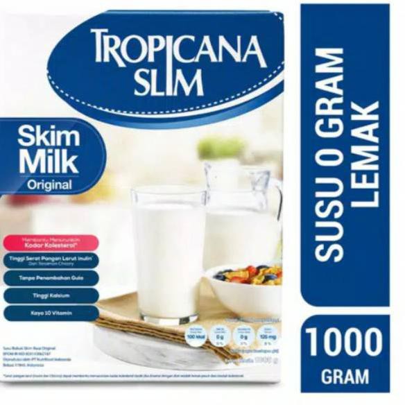 

Laris HMVCR Susu Tropicana Slim Skim Milk Original 1000 gr W40 Bestseller