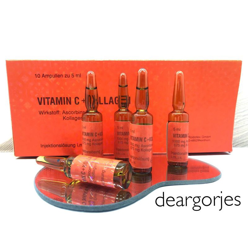 Jual Box Merah Orange Vitamin C Suntik dan Kolagen Original original