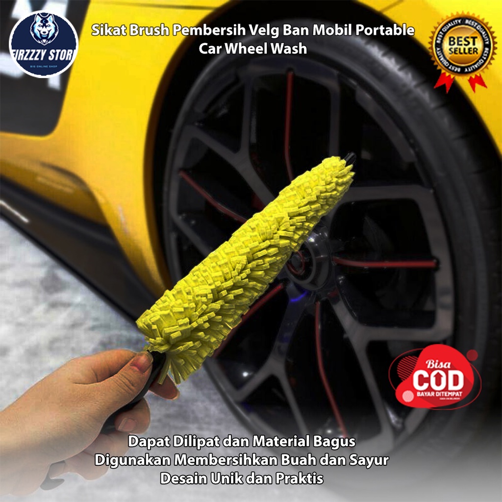 Sikat Velg Brush Pembersih Velg Ban Mobil Portable Car Wheel Wash