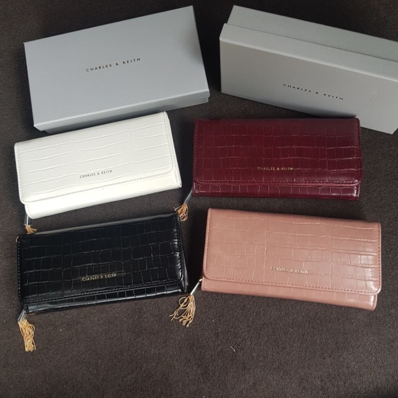 12.12  SALE | CK croc effect tassel long wallet