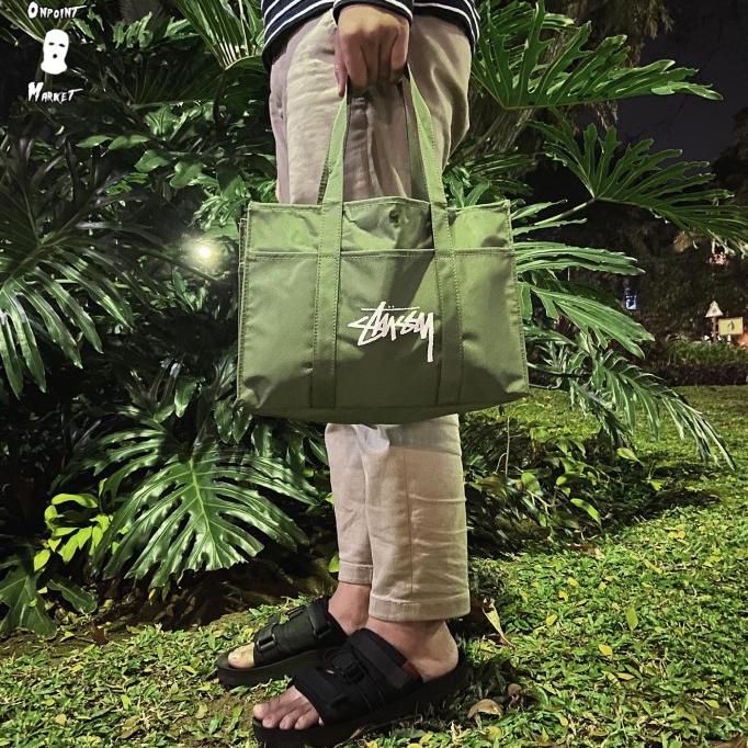 Stussy Military Green Tote Bag (Magazine Appendix) TERJANGKAU