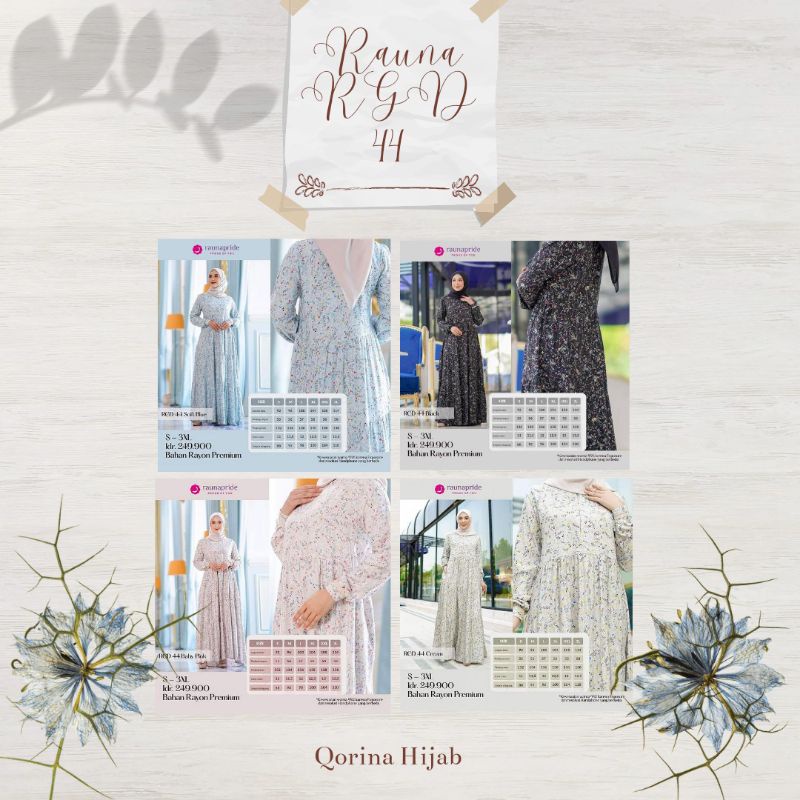 Gamis Rauna / RGD 44 / Gamis Dewasa