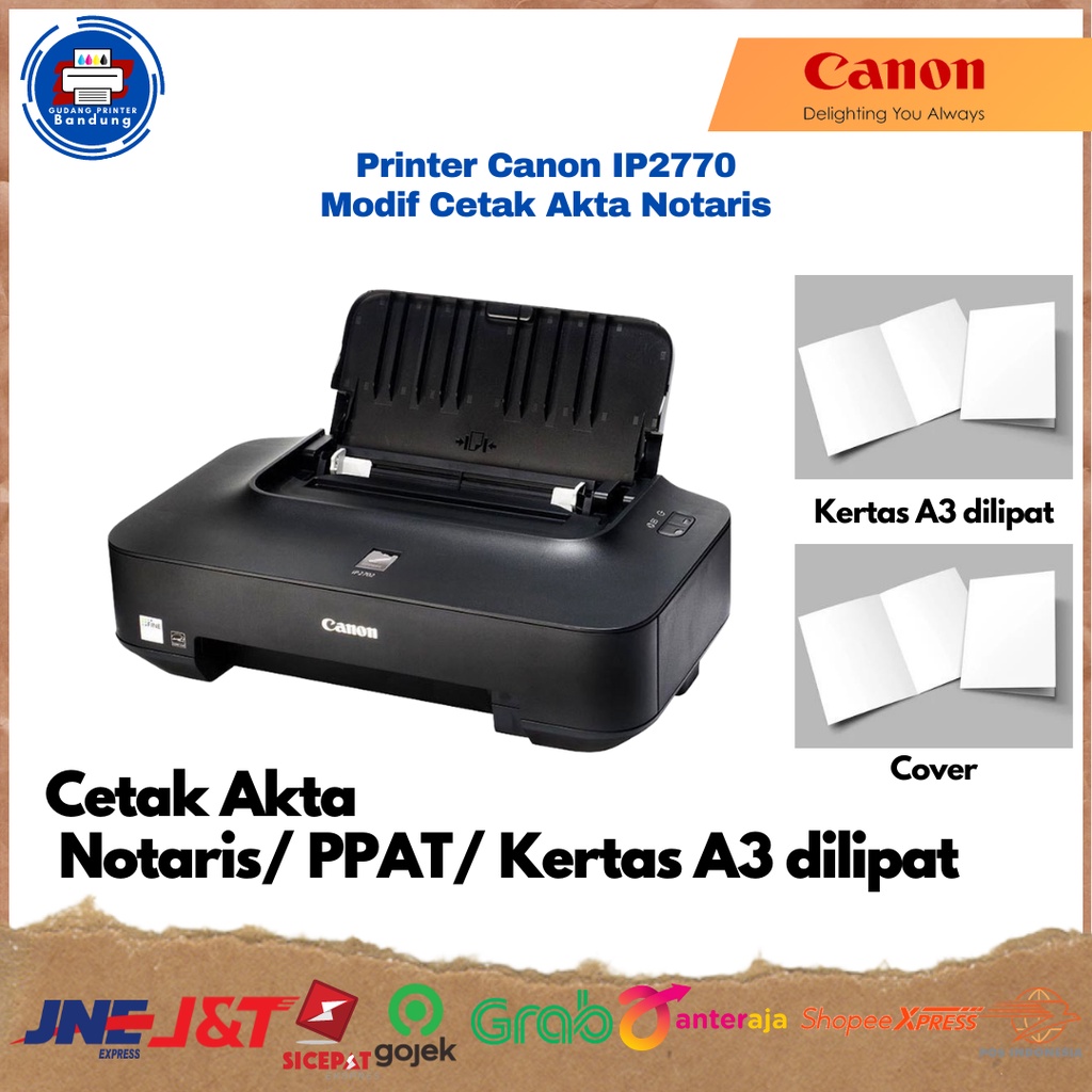 Printer Akta Notaris Canon IP2770 Cetak A3 Lipat 2 Notaris
