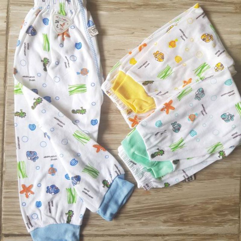 ECER! Celana Panjang Bayi Warna dan Putih Motif