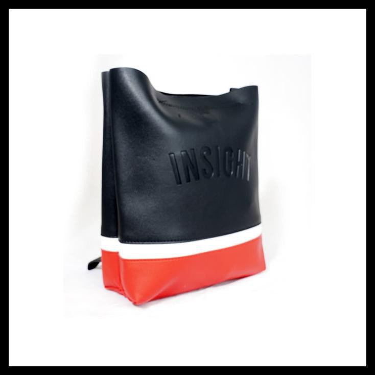 Insight Tas Ransel Wanita Hitam Two Ways Backpack Planet Surf - Hitam, All Size