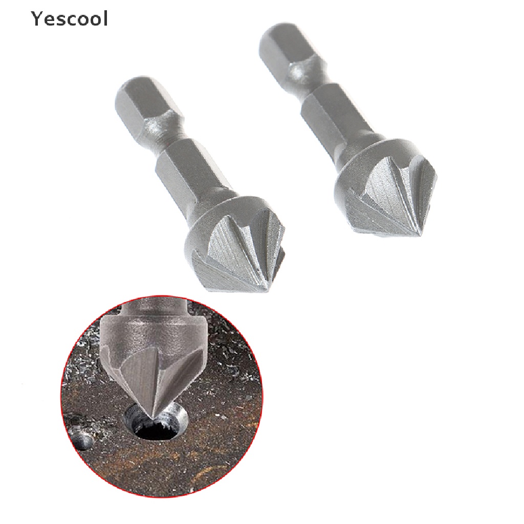 Yes Mata Bor Countersink 6 Flute Gagang hexagon Untuk Memotong Kayu