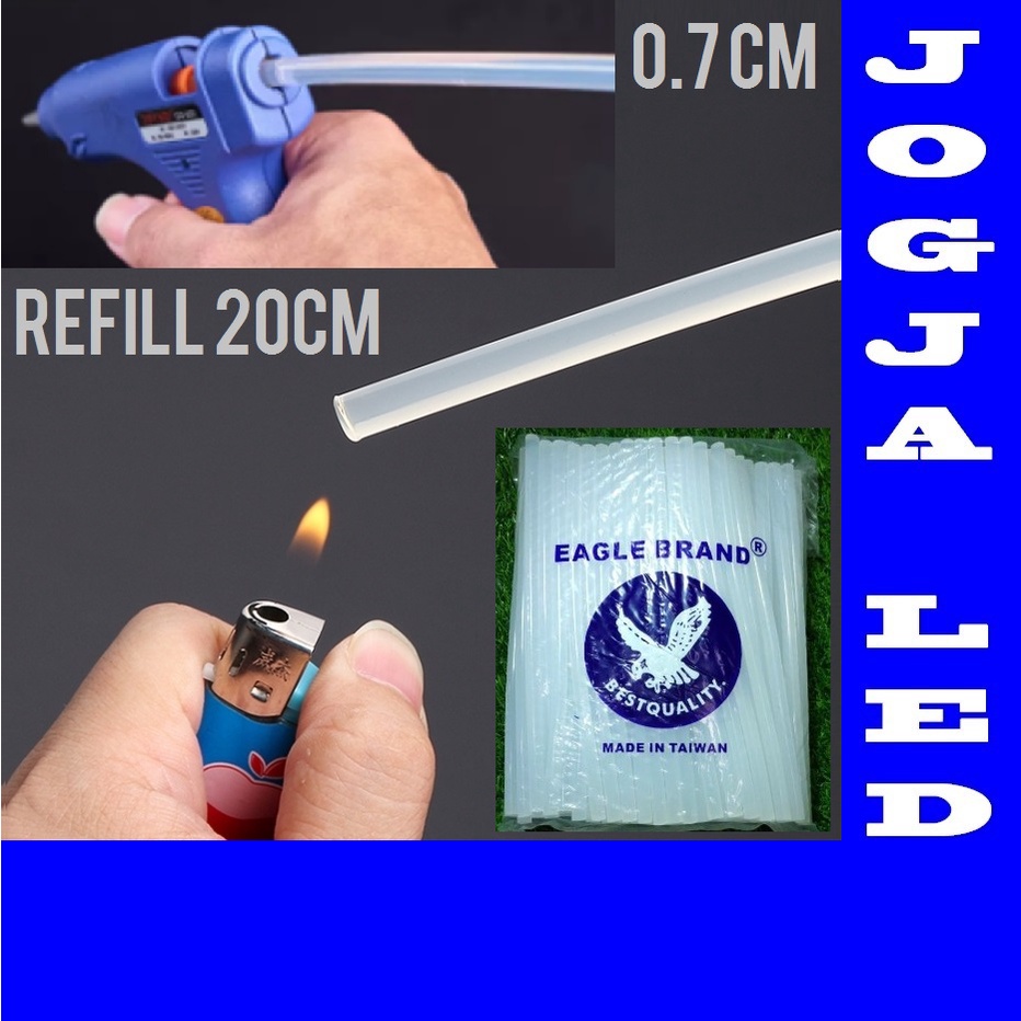 

8B Isi Ulang Lem Tembak 20cm Lilin Putih Glue Gun Stick Bening Refill Refil 20 Cm 0.7cm 7mm 0.7 Cm Jogja Led Bukan 17 Cm 13 Cm