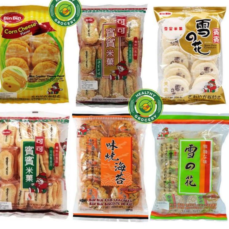 

Terbaru T0FWK BIN BIN Rice Crackers ORIGINAL / SEAWEED / SNOW / SPICY / CORN CHEESE / Binbin 084 Pas