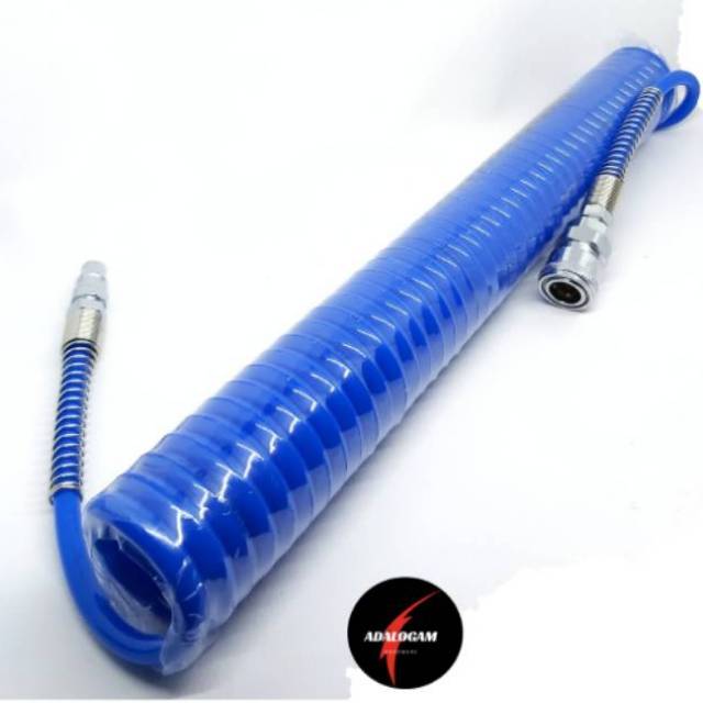 Mollar Recoil Hose 9 Meter - Selang Kompresor Spiral 9M