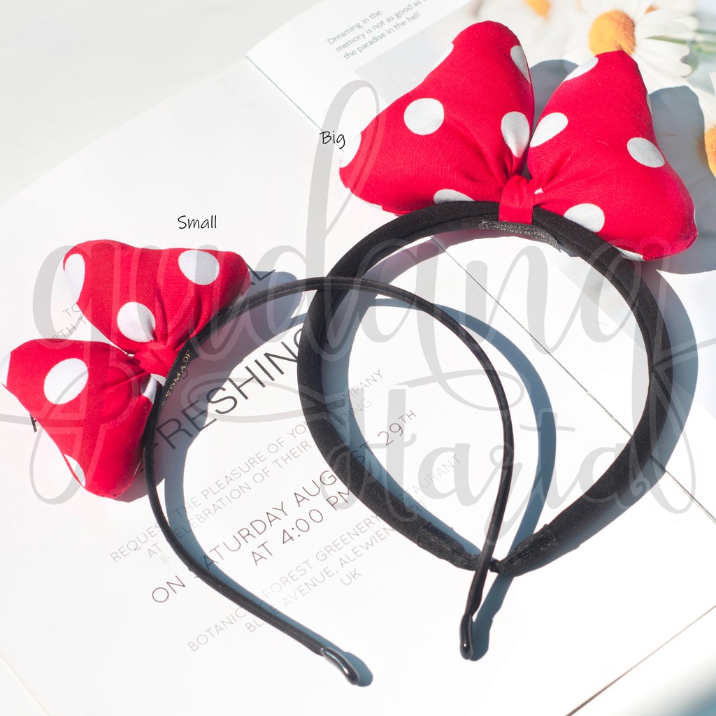 Bando Red Ribbon Pita Polkadot Bandana Lucu Unik GH 201959