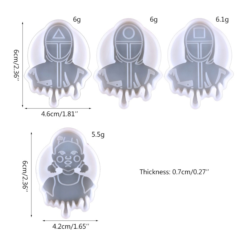 Siy Cetakan Silikon Epoxy Resin Uv Model Cumi-Cumi Gaya Korea Untuk Dekorasi Kue / Hadiah Natal