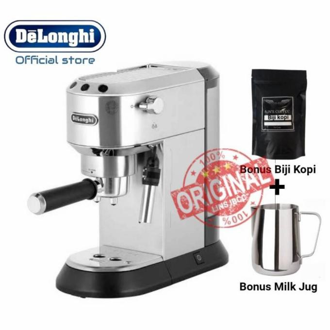 ✅New Delonghi Dedica EC685.Bk / coffee maker dedica EC685 BK Black / hitam - Silver/metalik