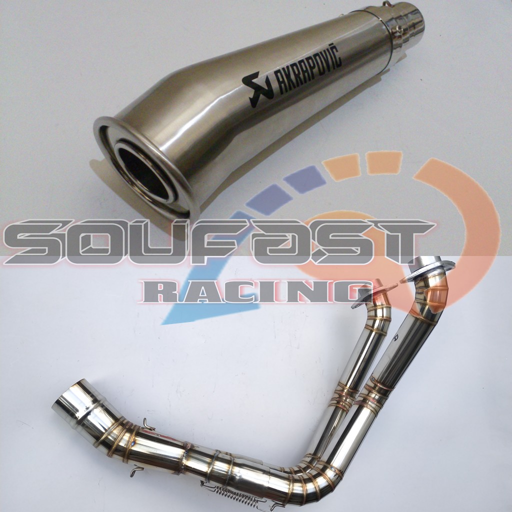 knalpot racing ER6 fullsystem knalpot racing akrapovic megaphone