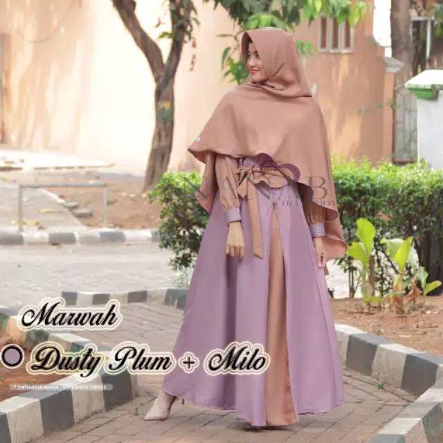 Set Marwah Dusty Plum Milo original by Nanabi Collection