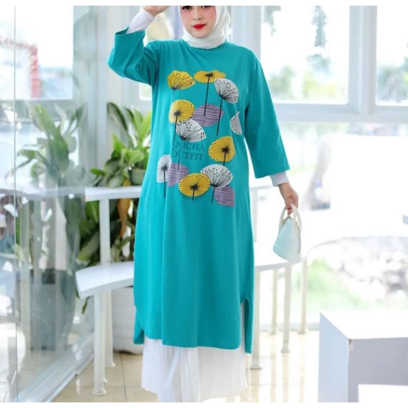 LONG TUNIK MODEL LANICHA COMBED 20S TRENDY PREMIUM TERLARIS KEKINIAN