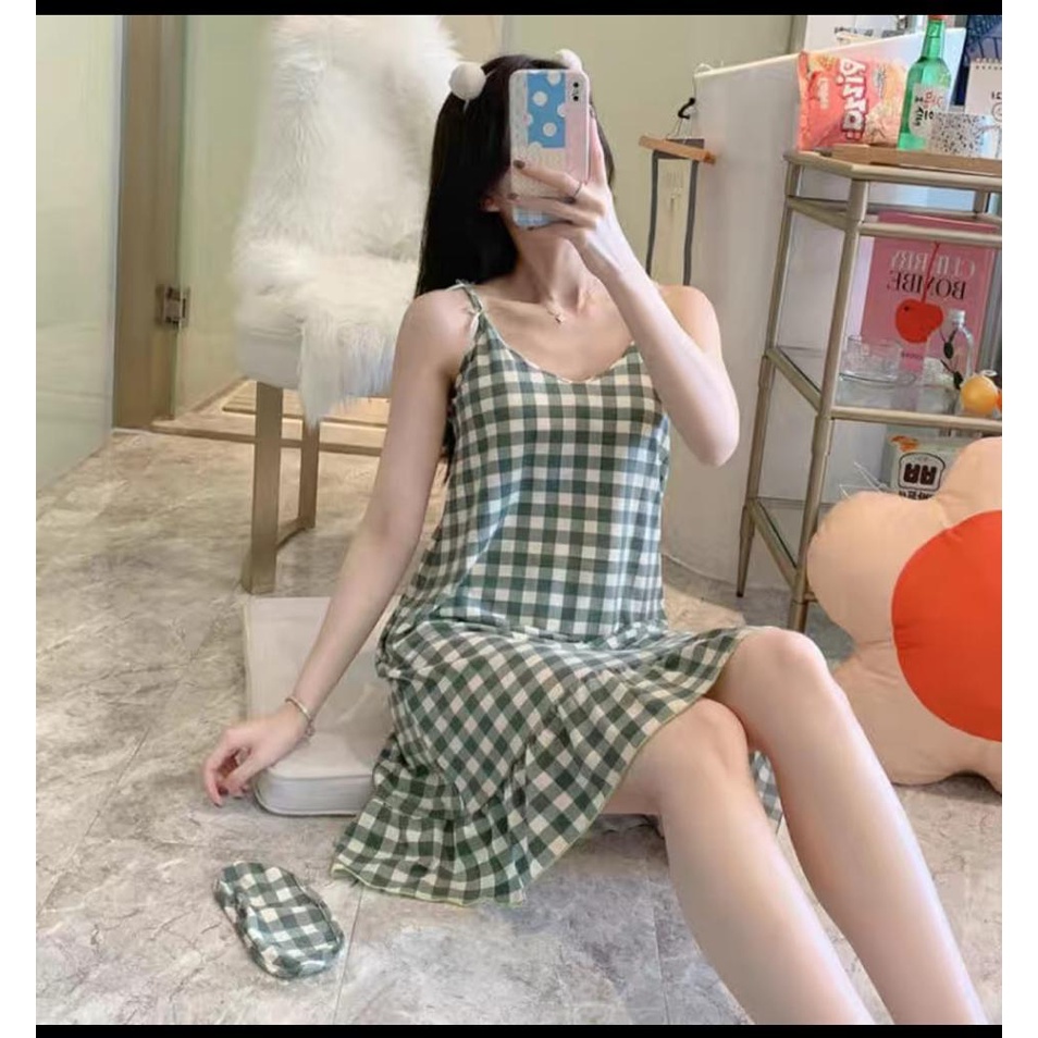 BUENO CREED - Daster Tidur Wanita Velona-Cara Green