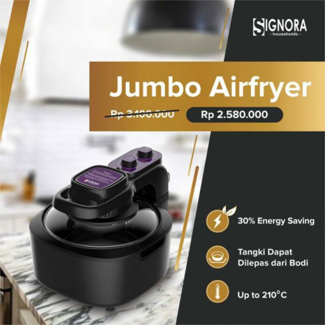 JUMBO AIRFRYER SIGNORA/ALAT PANGGANG TANPA MINYAK+BONUS