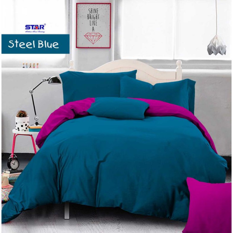 Sprei Star Polos biru