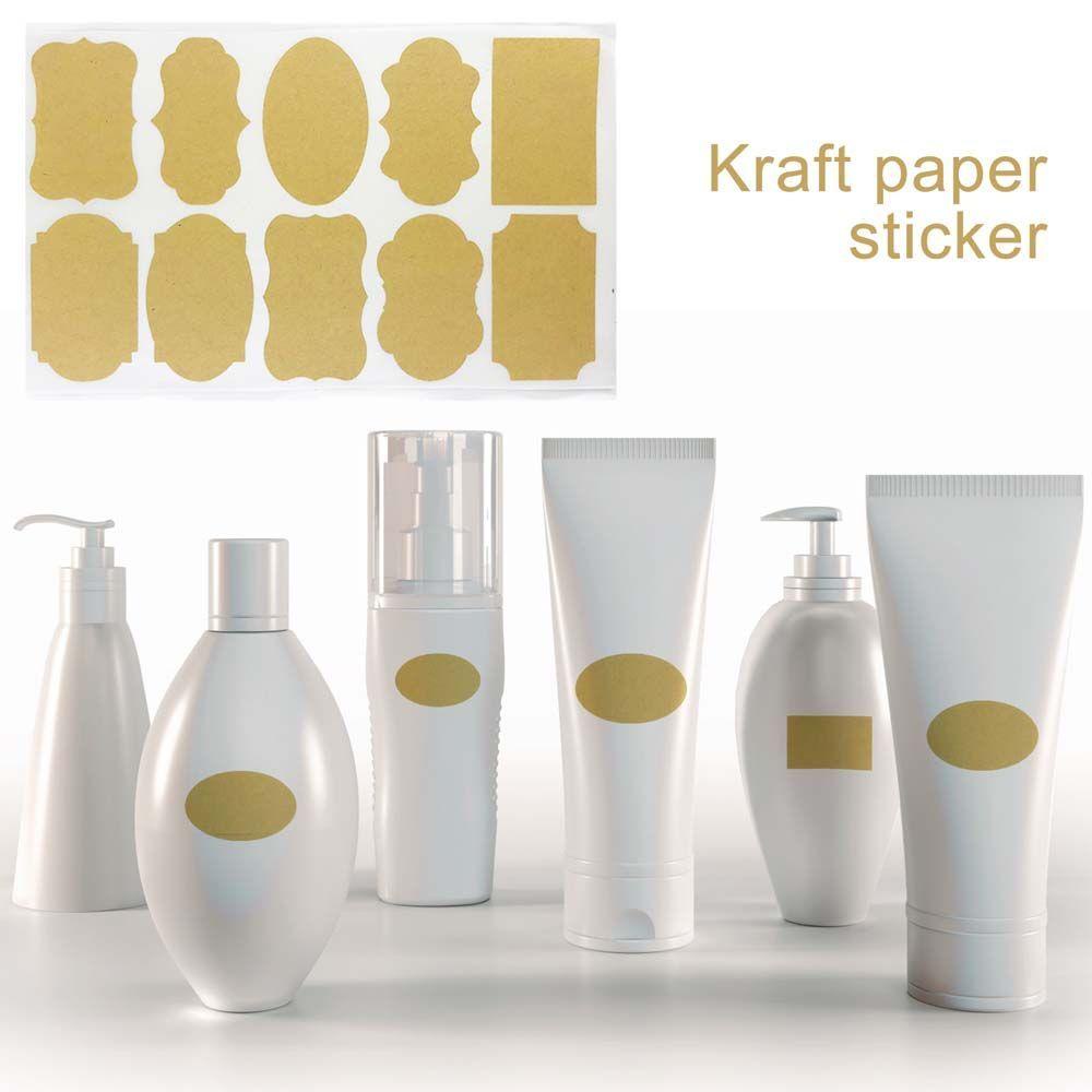 Lanfy Label Stiker Tahan Air Dapat Ditulis Esen Lotion Botol Parfum Stiker Kosmetik Cream Essential Oil Sealing Sticker