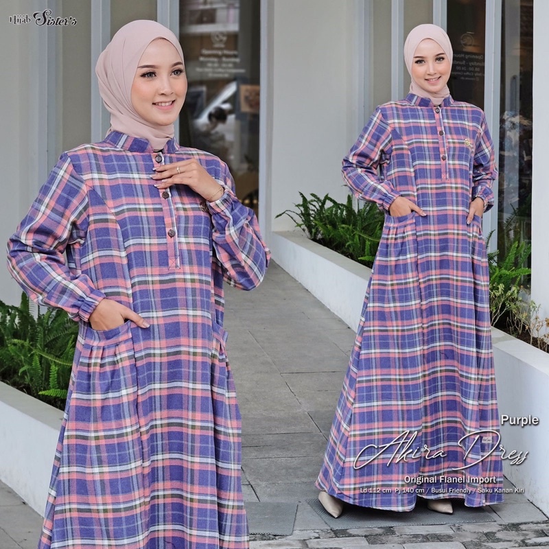AKIRA DRESS ORIGINAL FLANEL IMPORT by HIJAB SISTER’S