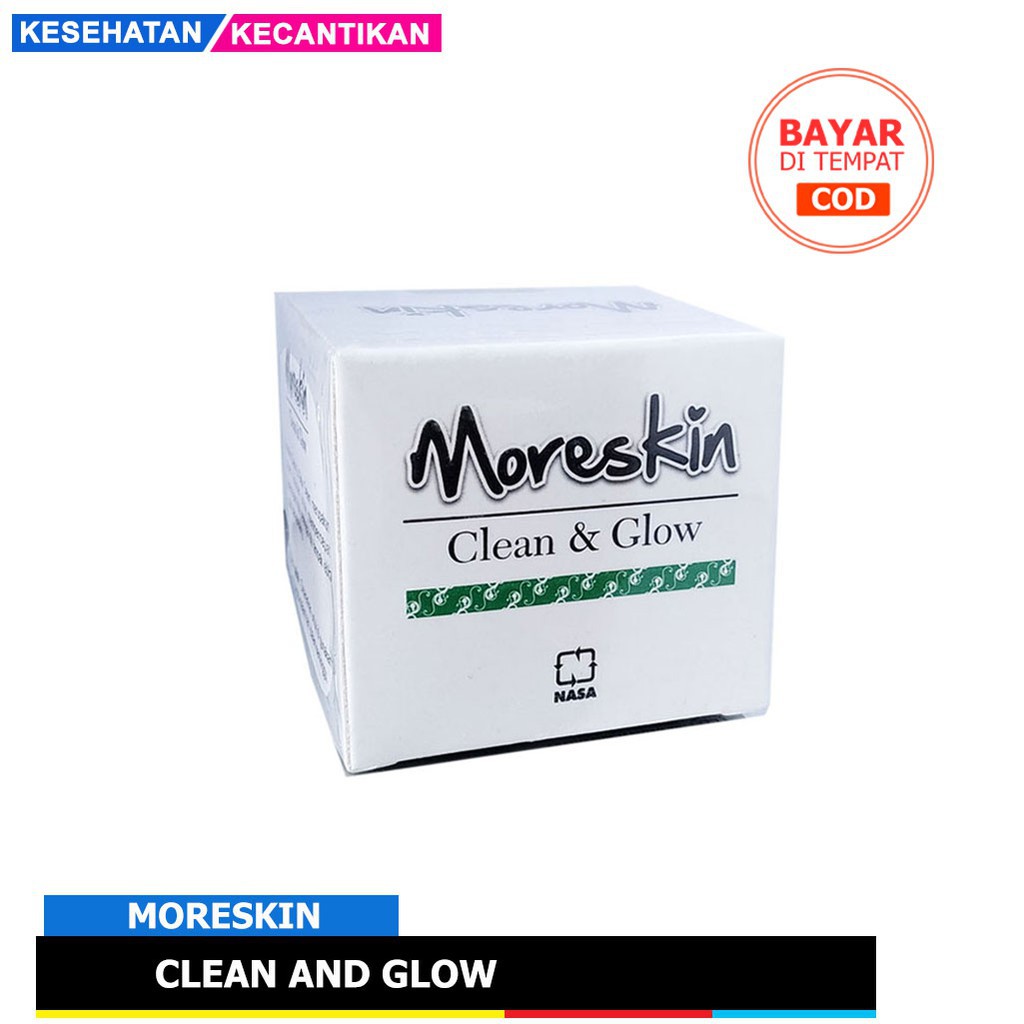 MORESKIN NASA Moreskin clean & Glow Mencerahkan Wajah / Moreskin Clean And Glow Nasa Kebumen