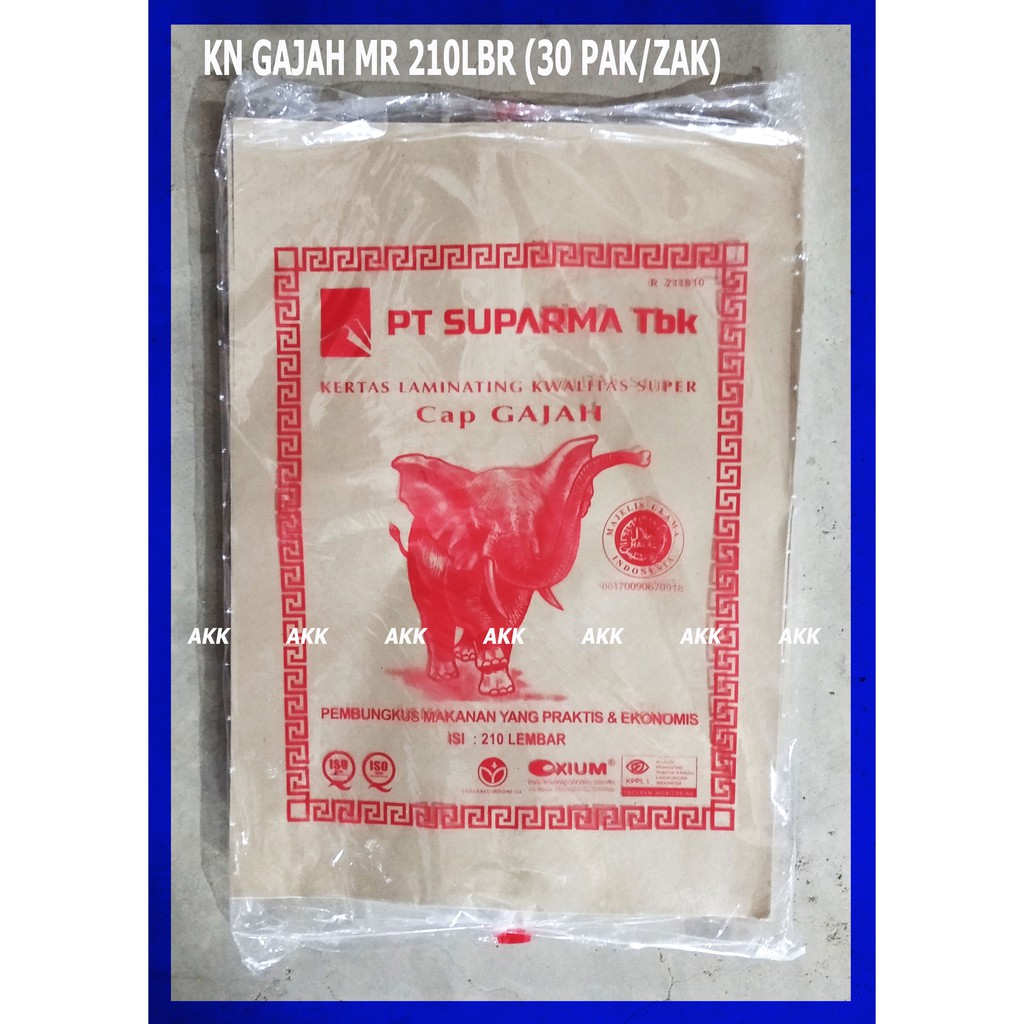 

Kertas Nasi Coklat / Kertas Minyak Gajah Merah (210 Lbr)